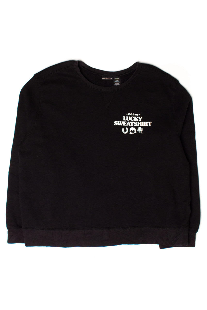 Ragstock Original Screen Print Black Lucky Sweatshirt (XL)
