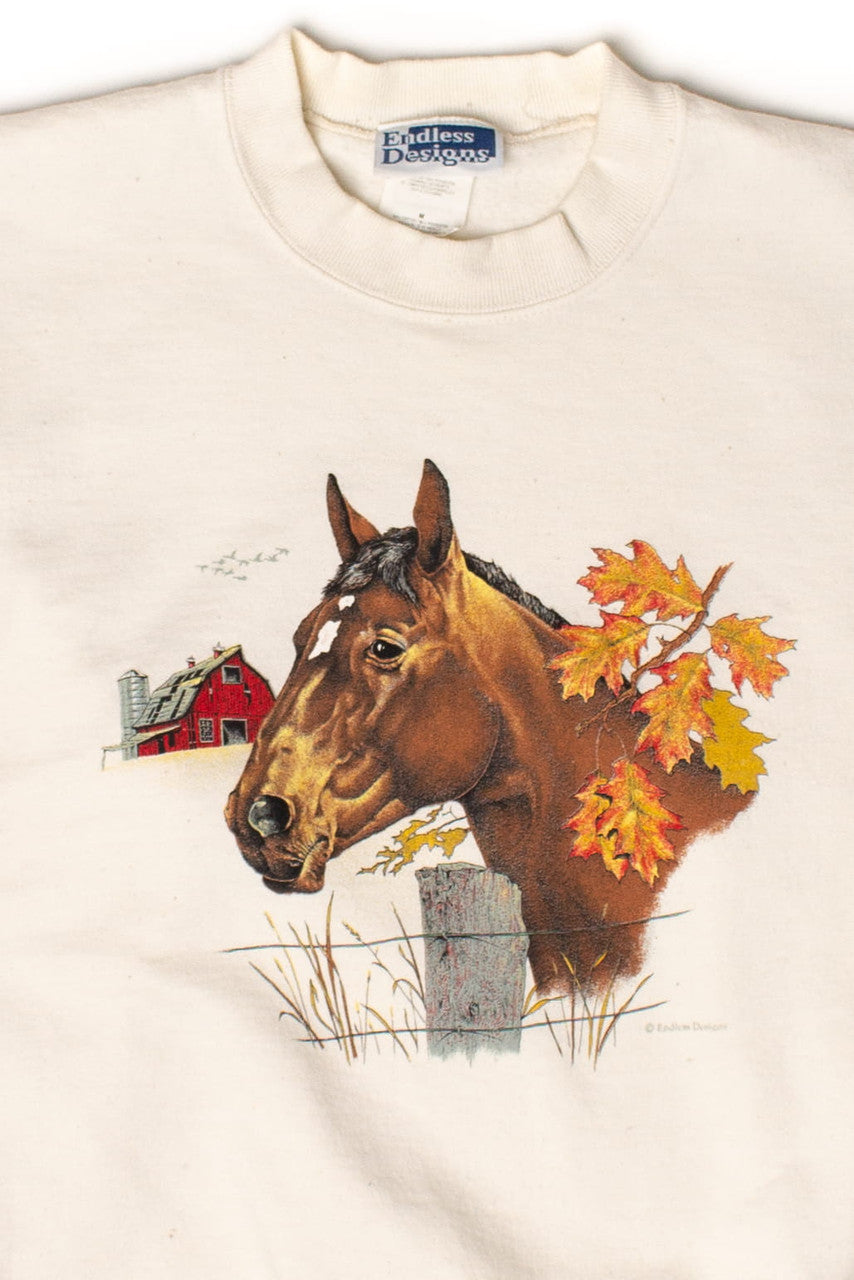 Vintage Farm Horse Sweatshirt (1990s)
