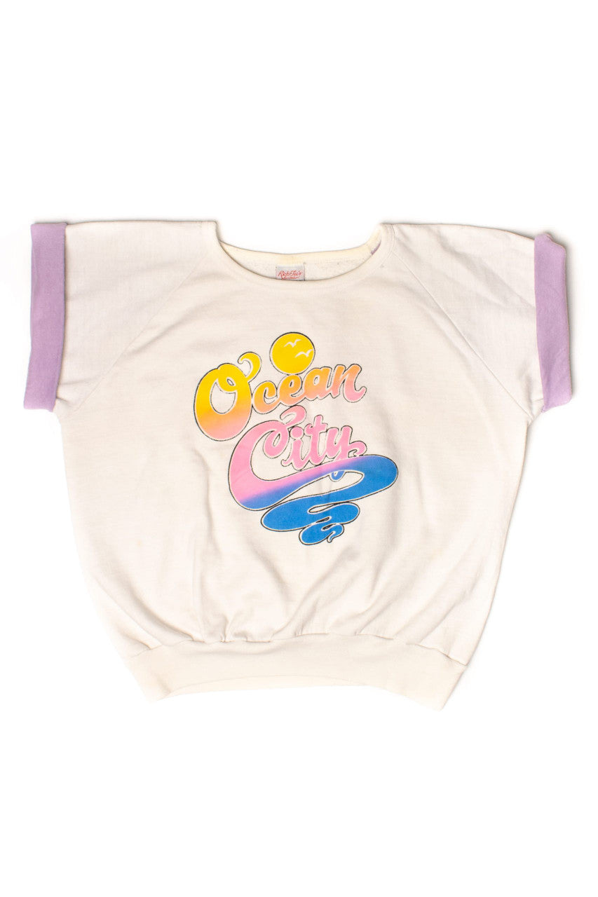 Vintage Short Sleeve Ocean City Sweatshirt (1980s)