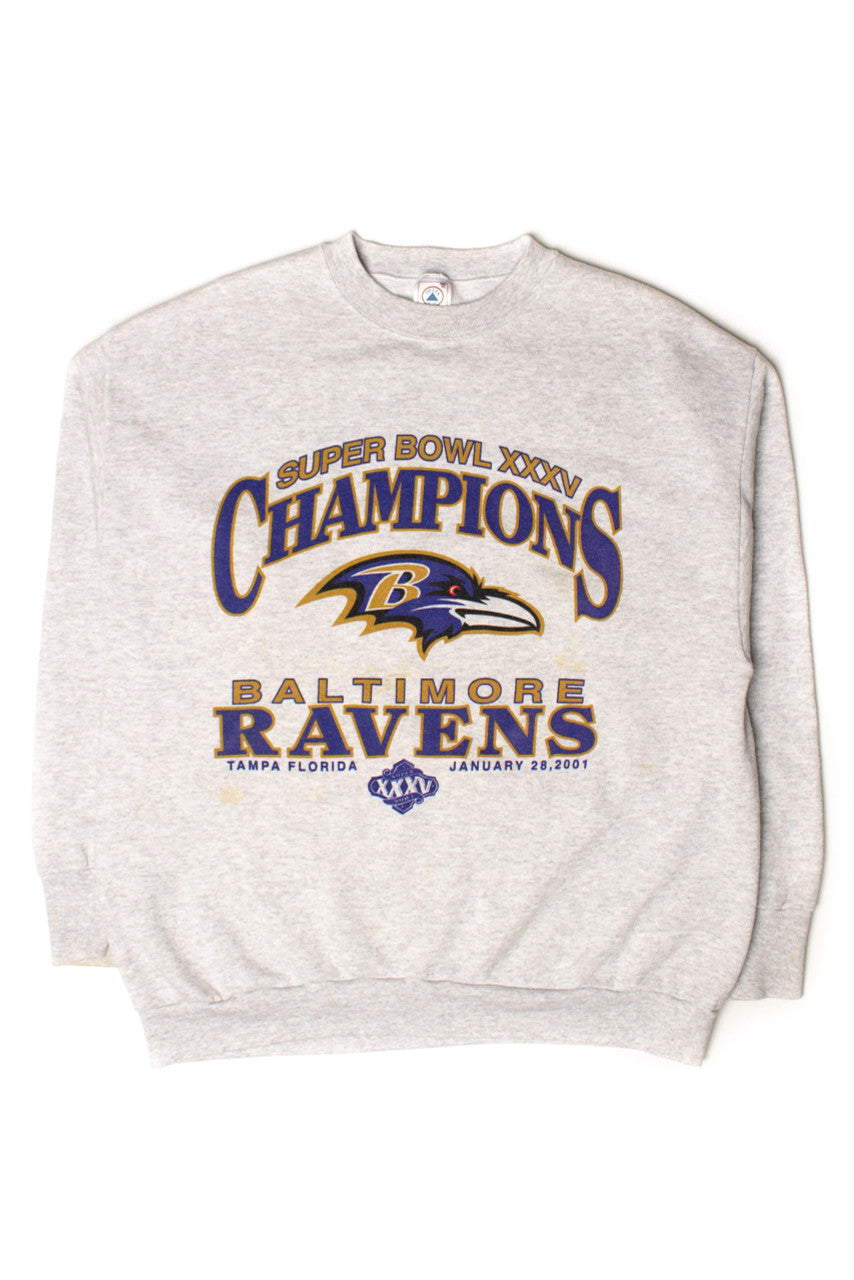 Vintage Baltimore Ravens Super Bowl XXXV Champions Sweatshirt (2001)