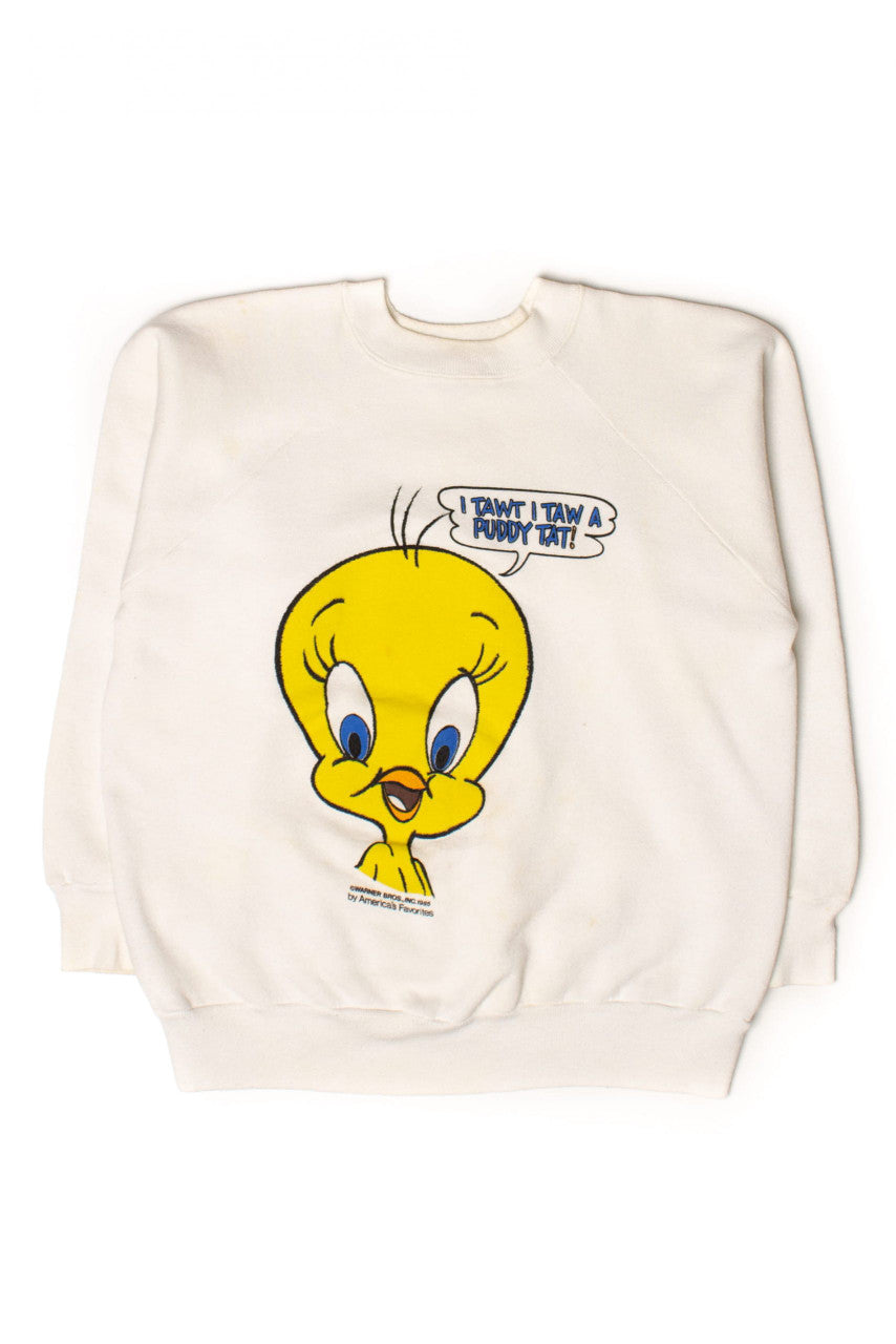 "I Tawt I Taw A Puddy Tat!" Vintage Sweatshirt (1985)