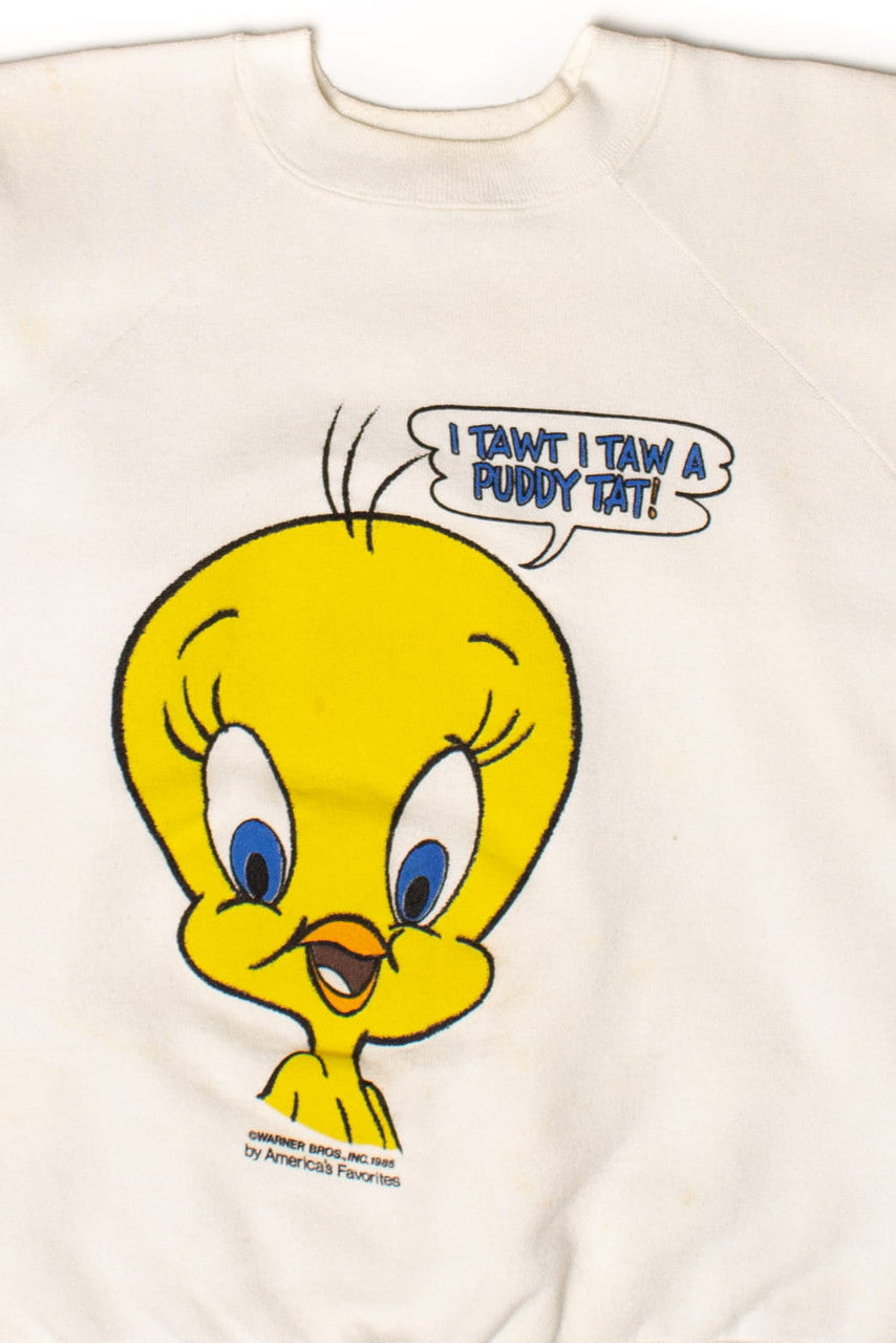 "I Tawt I Taw A Puddy Tat!" Vintage Sweatshirt (1985)
