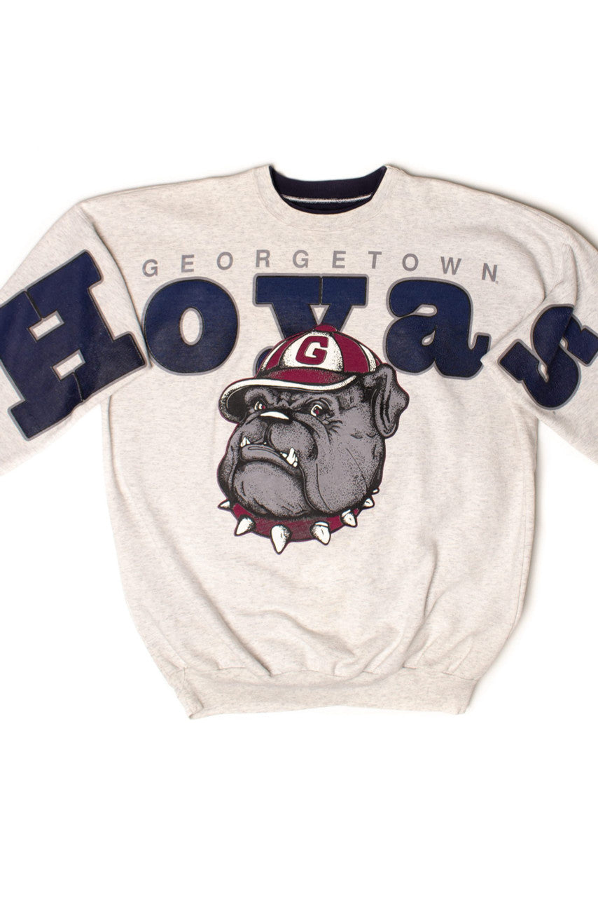 Vintage Spell Out Georgetown Hoyas Sweatshirt (1990s)