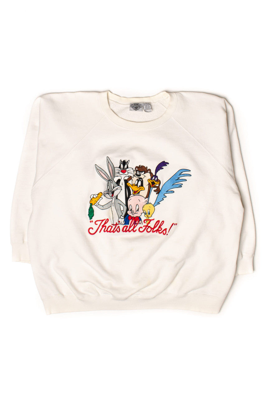 Vintage Looney Tunes "That's All Folks!" Sweatshirt (1990s)