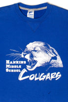 Hankins Middle School Cougars Cropped Sleeveless Sweatshirt (2000s)