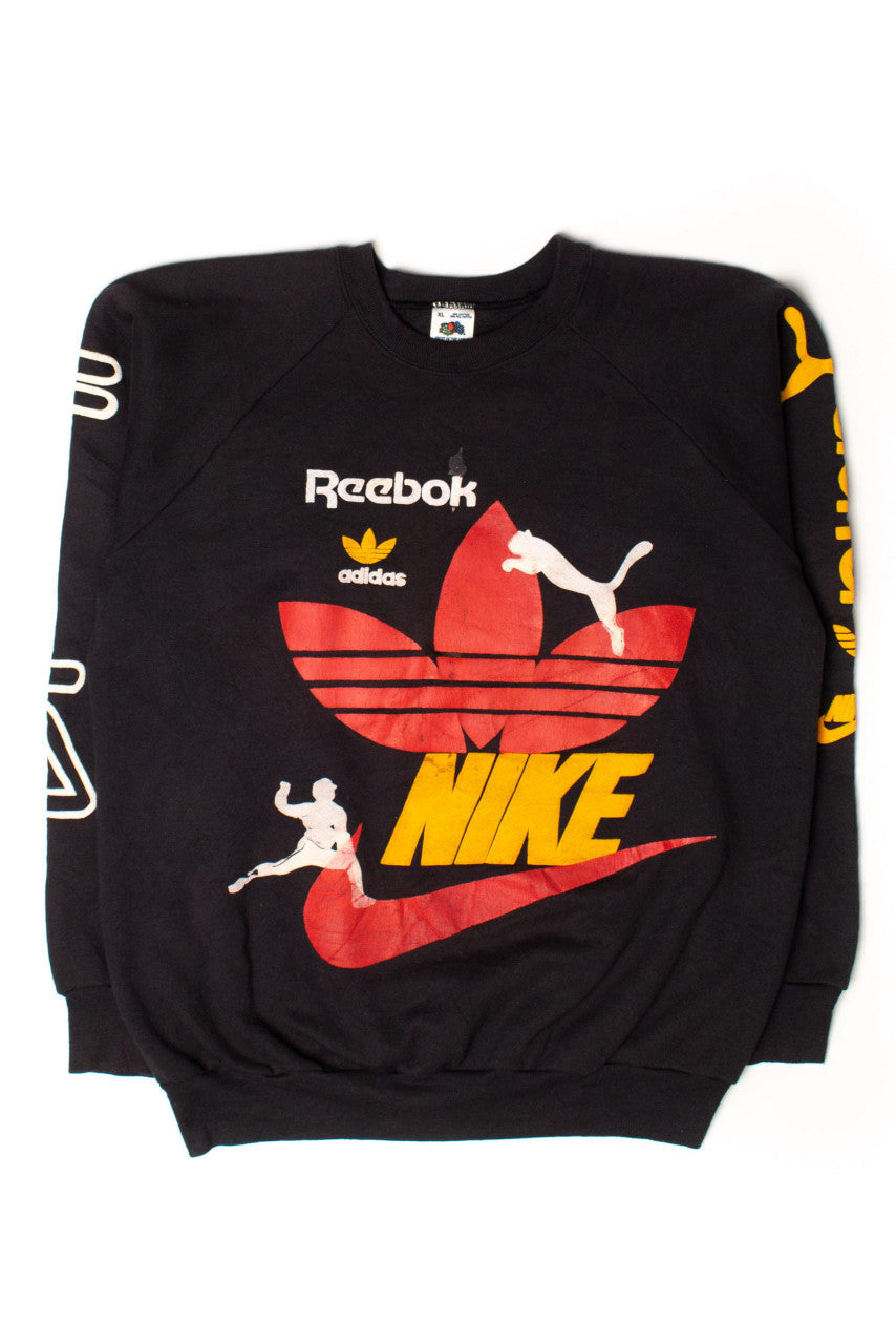 Vintage Bootleg Nike/Adidas/Fila/Reebok Sweatshirt (1990s)