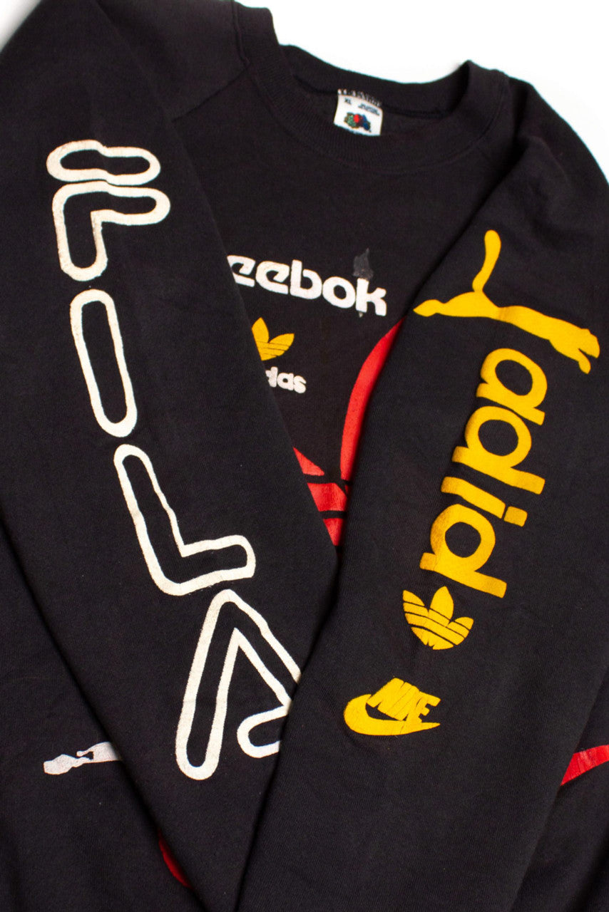 Vintage Bootleg Nike/Adidas/Fila/Reebok Sweatshirt (1990s)