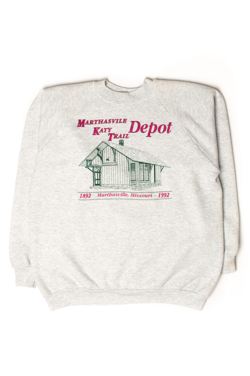 Vintage Marthasville Katy Trail Depot Sweatshirt (1992)