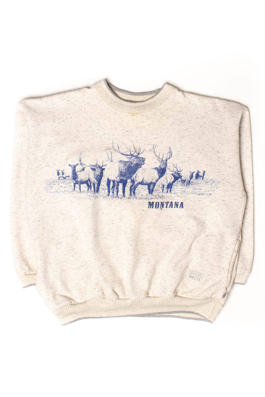 Vintage Montana Moose Pocket Sweatshirt (1990s)