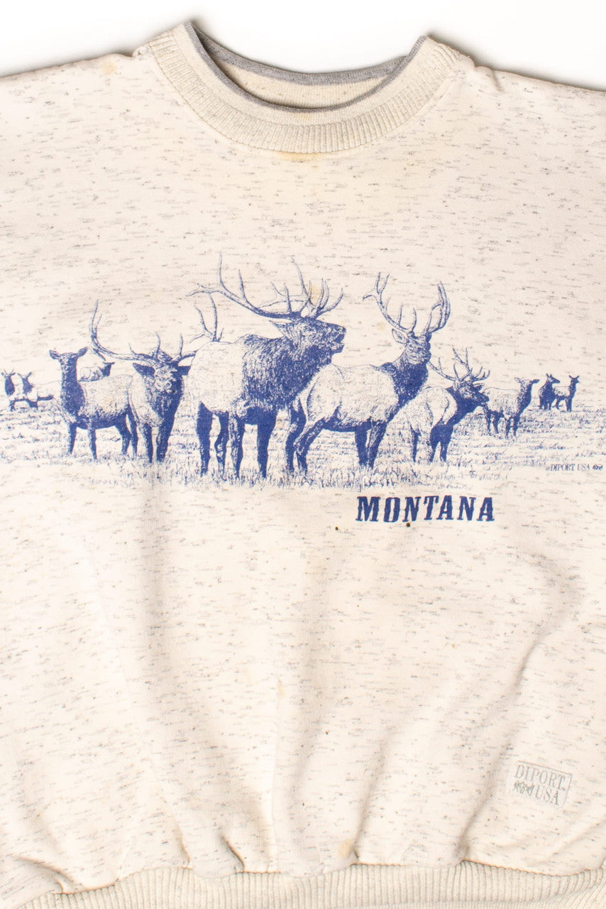 Vintage Montana Moose Pocket Sweatshirt (1990s)