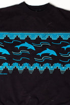 Vintage Dolphin Pattern Sweatshirt (1990)