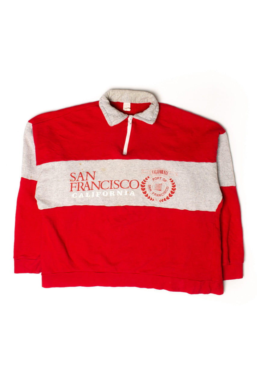 Vintage San Francisco Quarter Zip Sweatshirt (1980s)