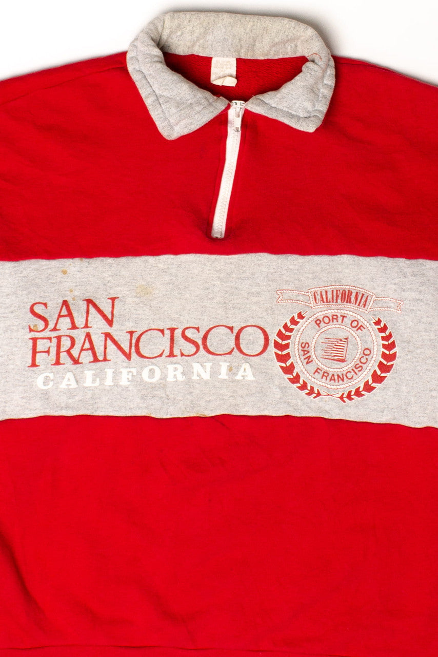 Vintage San Francisco Quarter Zip Sweatshirt (1980s)