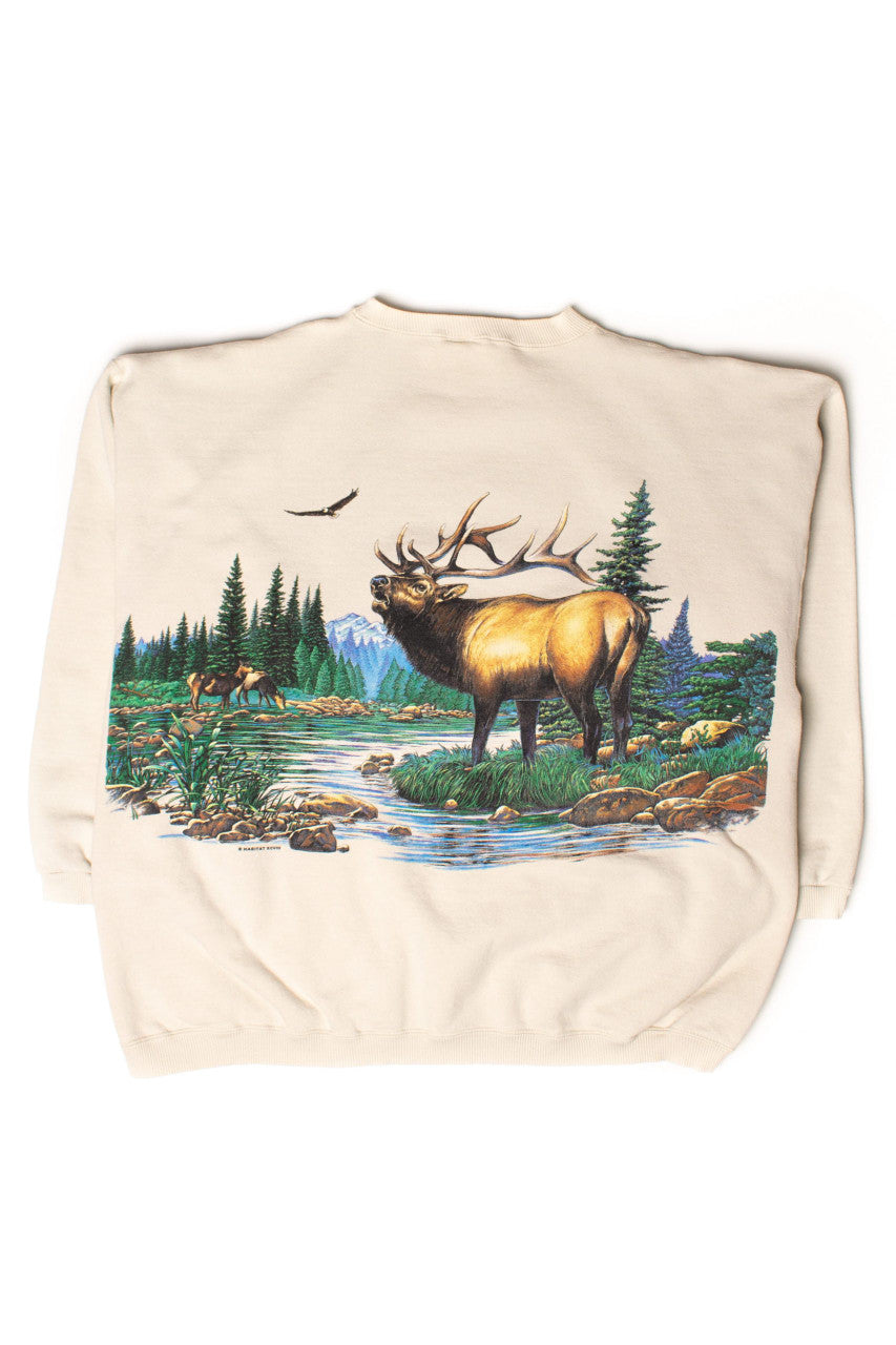 Vintage Moose All Over Graphic Sweatshirt (1990s)