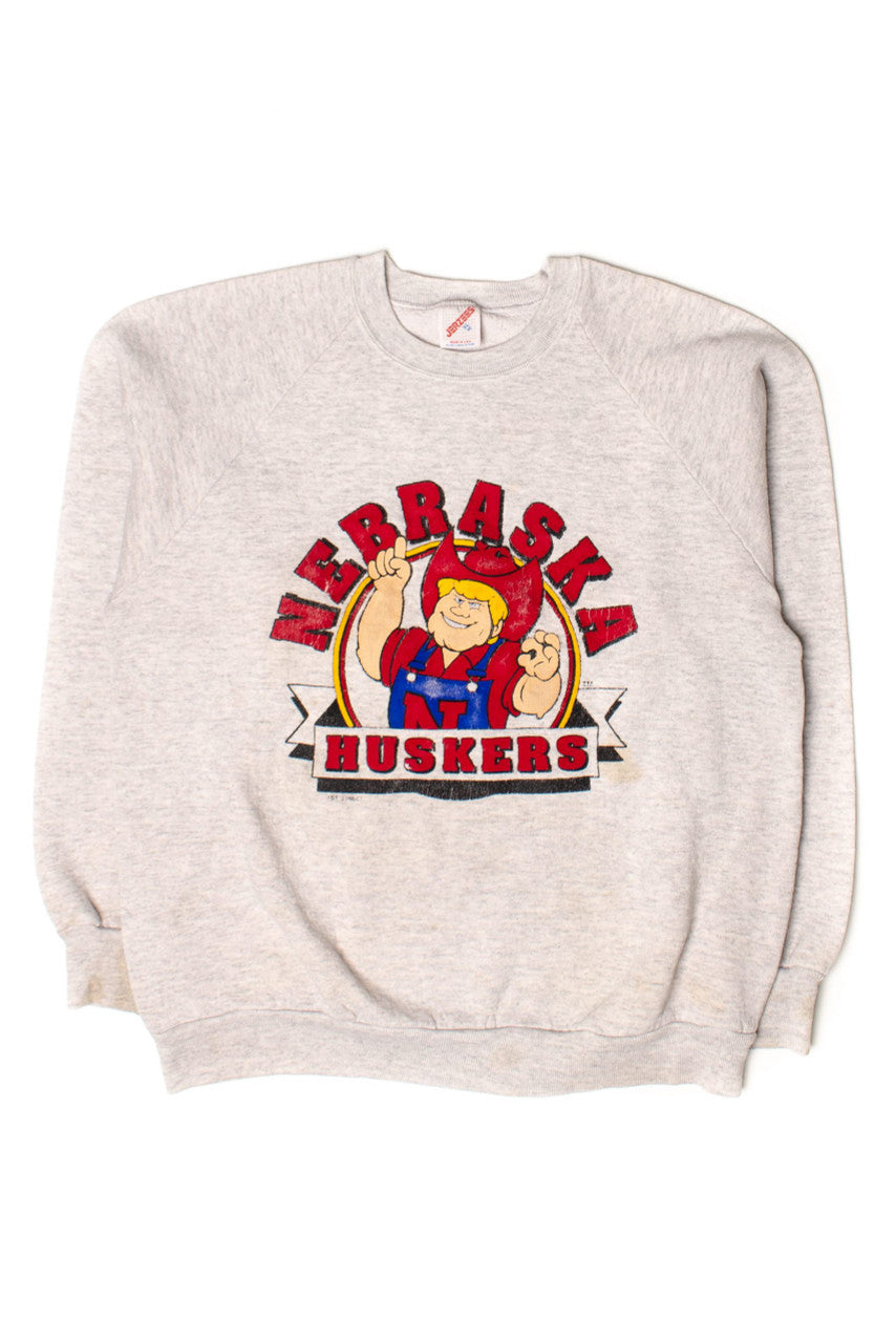 Vintage Nebraska Huskers Cartoon Sweatshirt (1990s)