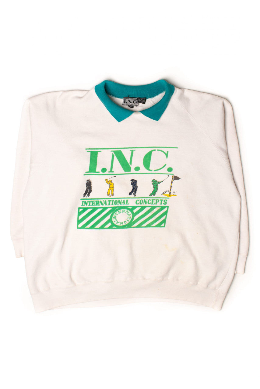 Vintage I.N.C. International Concepts Collared Sweatshirt (1990s)