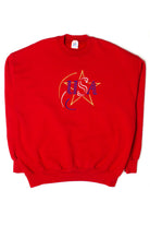 Vintage Embroidered USA Star Sweatshirt (1990s)
