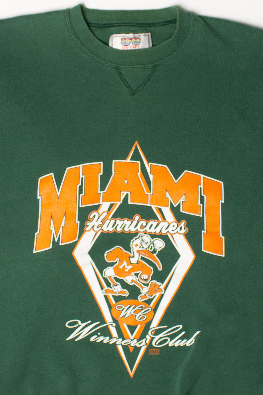 Vintage Miami Hurricanes Winners Club Sweatshirt (1990s)