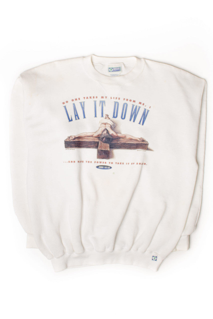 Vintage Lay It Down Jesus Sweatshirt (1990s)