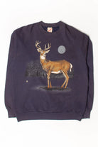 Vintage Moonlit Deer Sweatshirt (1987)