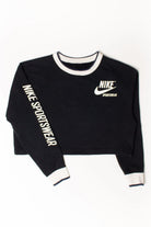 Black Cropped Nike Sportswear Reversible Sweatshirt