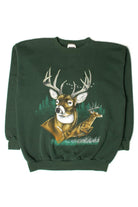 Vintage Green Deer Sweatshirt (1990s)