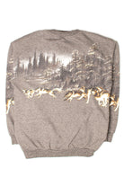 Vintage Wolf Pack All Over Graphic Sweatshirt (1990s)