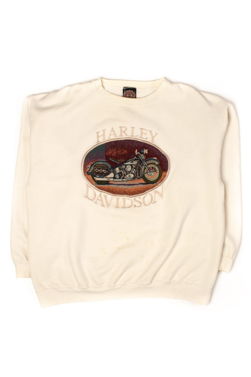 Vintage Embroidered Harley-Davidson Sweatshirt (1990s)