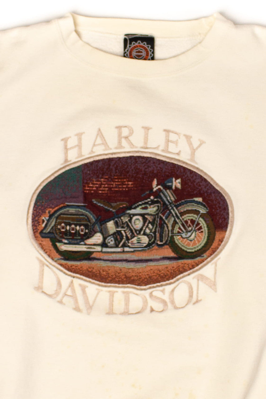 Vintage Embroidered Harley-Davidson Sweatshirt (1990s)