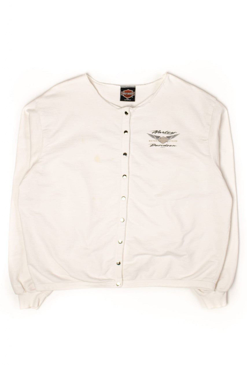 Vintage Bourbeuse Valley Harley-Davidson Button-Up Sweatshirt (2000s)