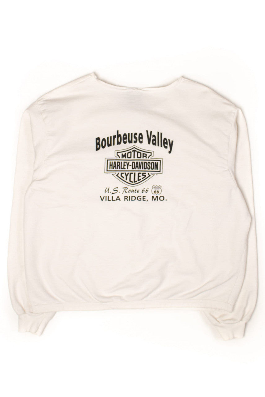 Vintage Bourbeuse Valley Harley-Davidson Button-Up Sweatshirt (2000s)