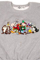 Vintage Looney Tunes Cropped Embroidered Sweatshirt (1990s)