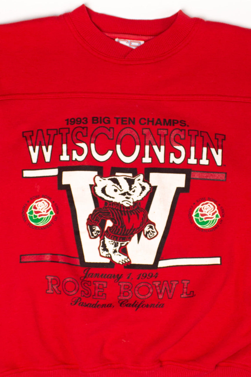 Vintage Wisconsin Badgers Rose Bowl Sweatshirt (1993)