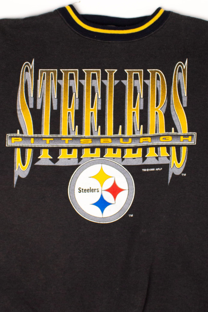 Vintage Color Block Pittsburgh Steelers Sweatshirt (1995)