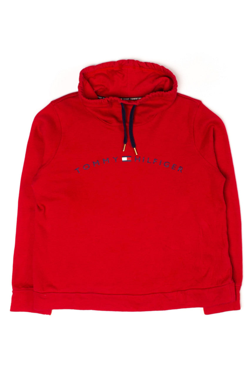Red Tommy Hilfiger Cowl Neck Sweatshirt (2000s)