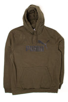 Olive Green Puma Hoodie (2000s)