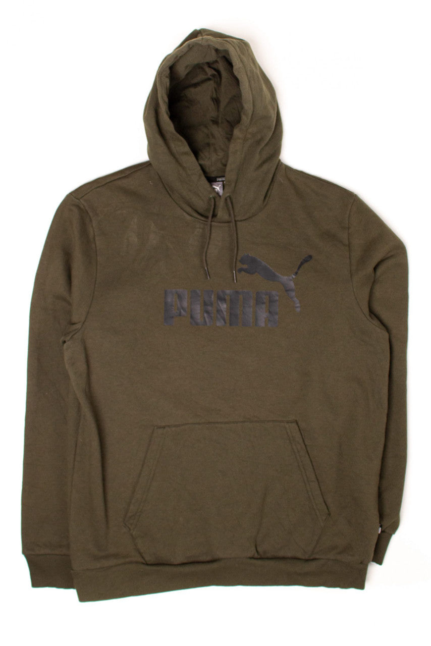 Olive Green Puma Hoodie (2000s)