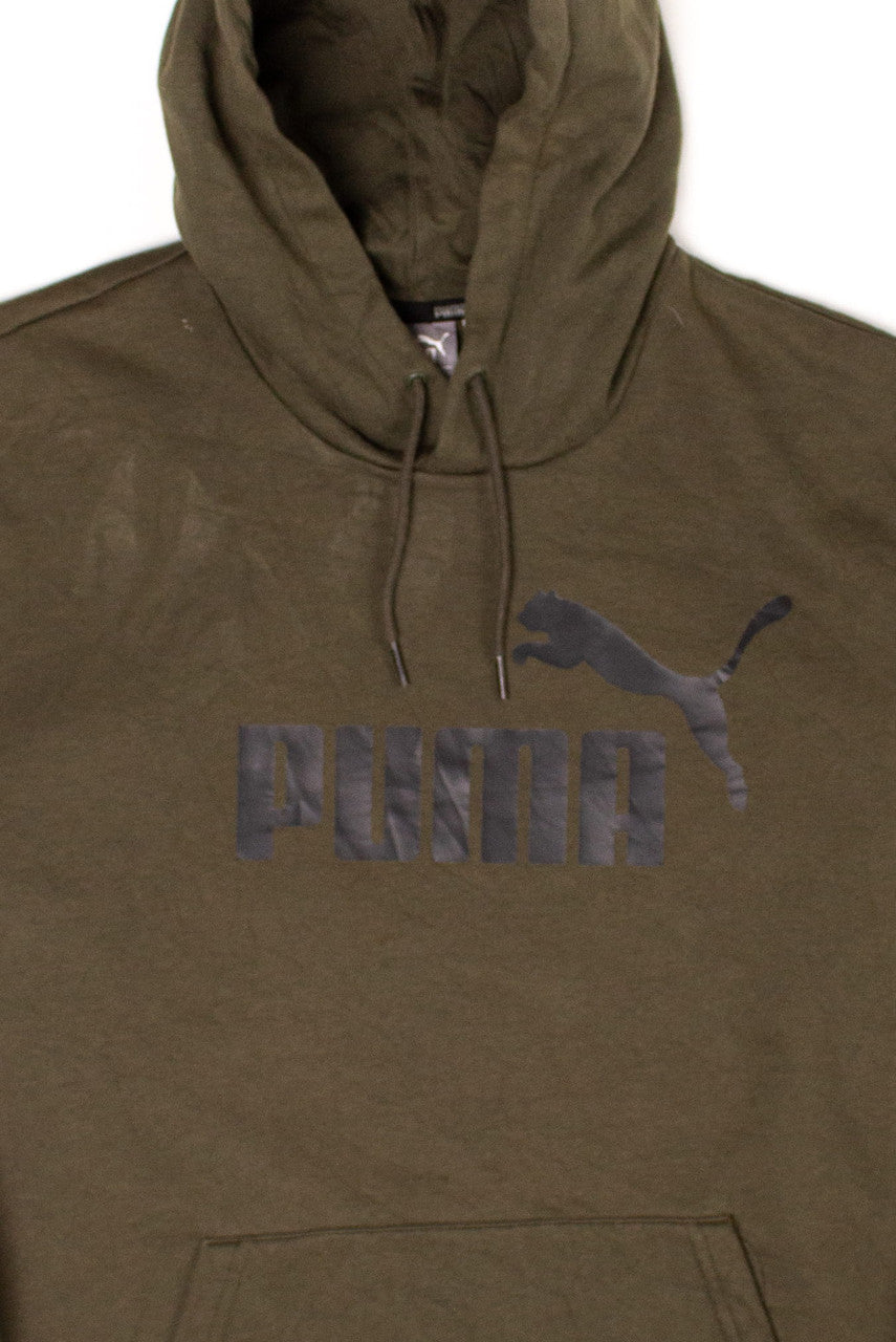 Olive Green Puma Hoodie (2000s)
