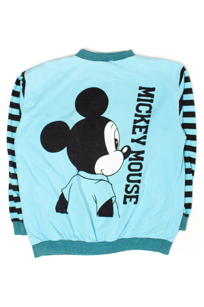 Vintage Lightweight Striped Mickey Mouse Sweatshirt (1980s)