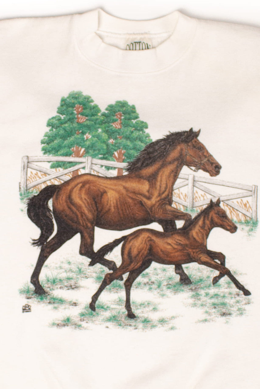 Vintage Running Horses Sweatshirt (1990s)
