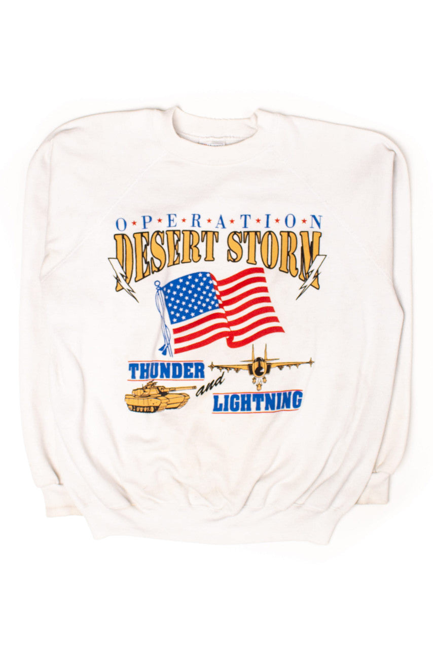 Vintage Desert Storm Thunder and Lightning Sweatshirt (1991)