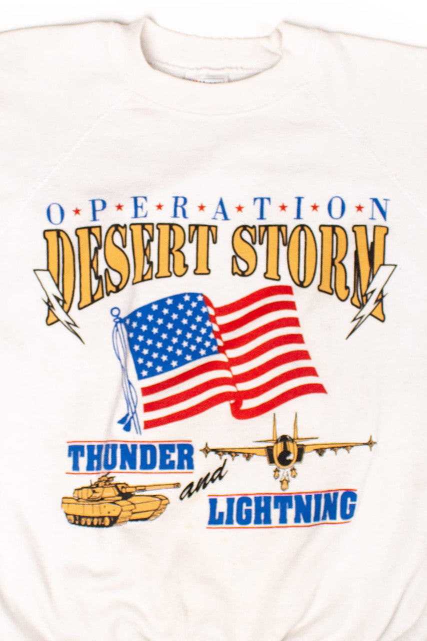 Vintage Desert Storm Thunder and Lightning Sweatshirt (1991)