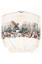 Vintage Bald Eagle Landscape Sweatshirt (1990s)