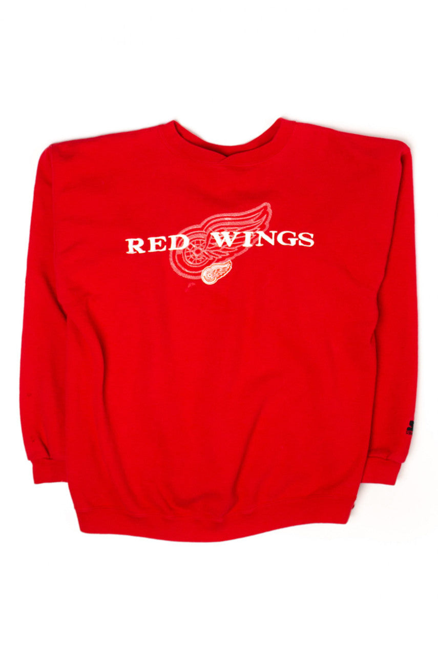 Vintage Embroidered Detroit Red Wings Sweatshirt (1990s)