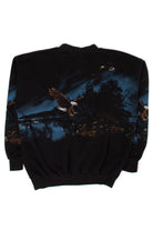 Vintage Bald Eagle Night Landscape Sweatshirt (1990s)
