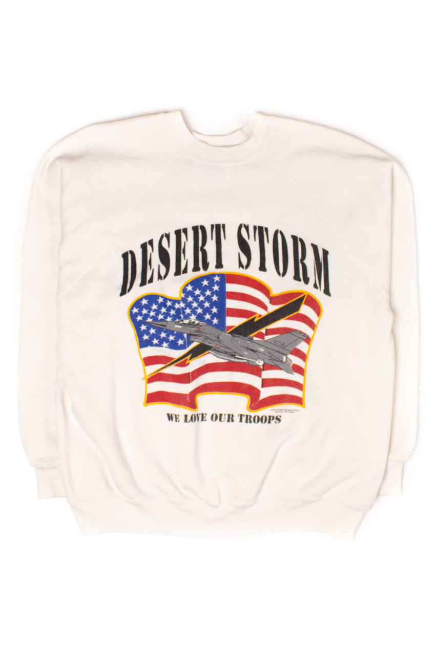Vintage Desert Storm 'We Love Our Troops' Sweatshirt (1991)