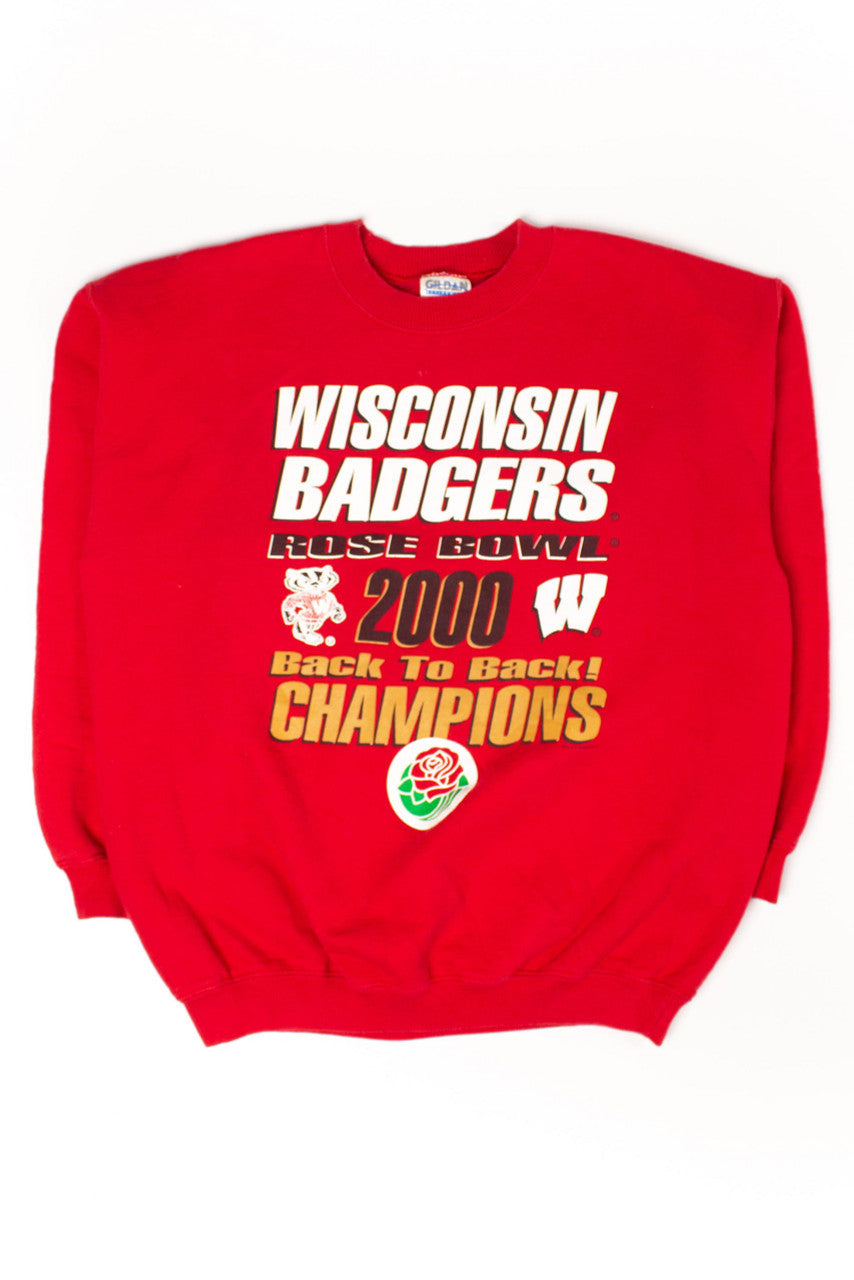 Vintage Wisconsin Back To Back Rose Bowl Champs Sweatshirt (2000)