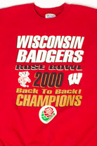 Vintage Wisconsin Back To Back Rose Bowl Champs Sweatshirt (2000)
