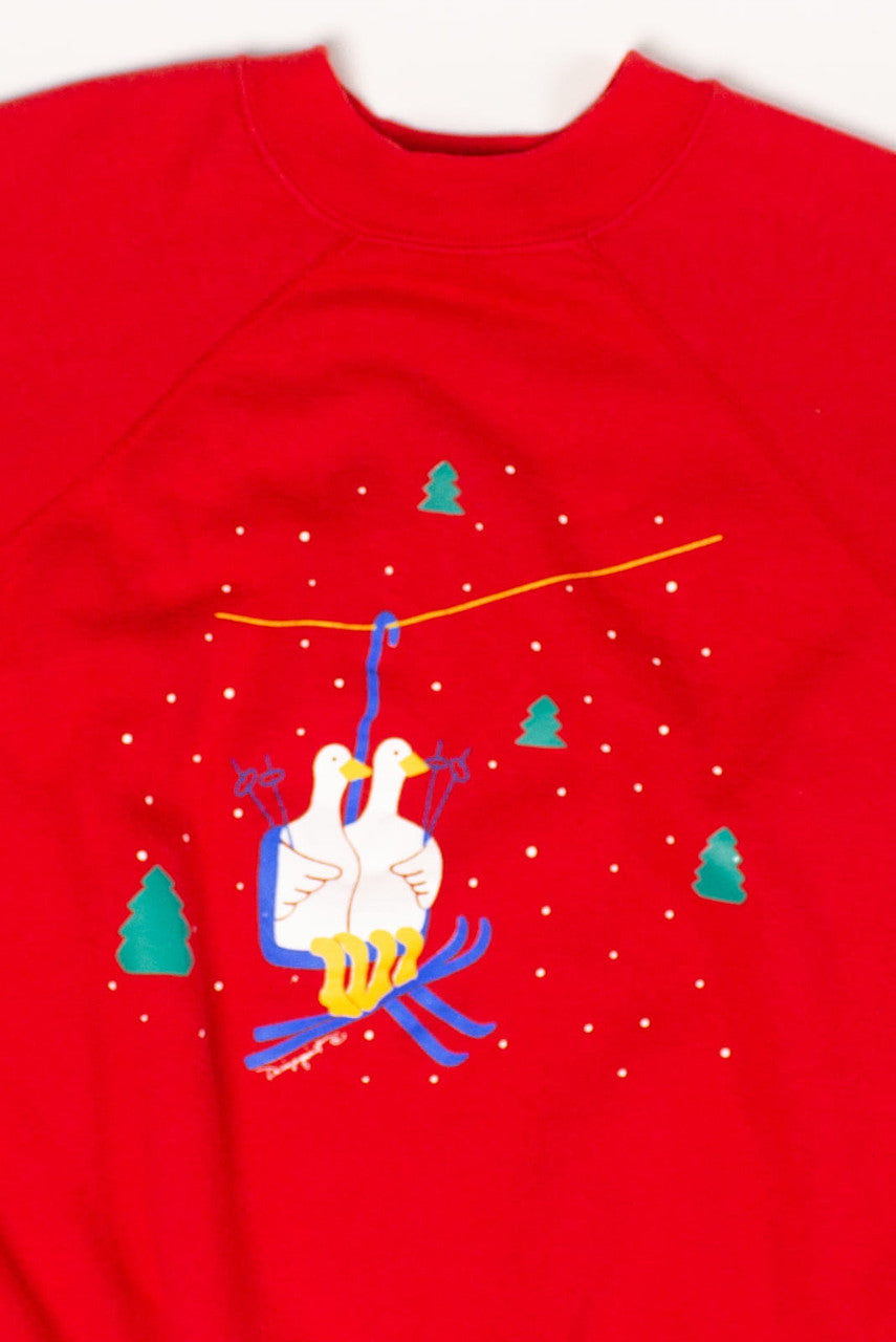 Vintage Ski Lift Geese Sweatshirt (1990s)