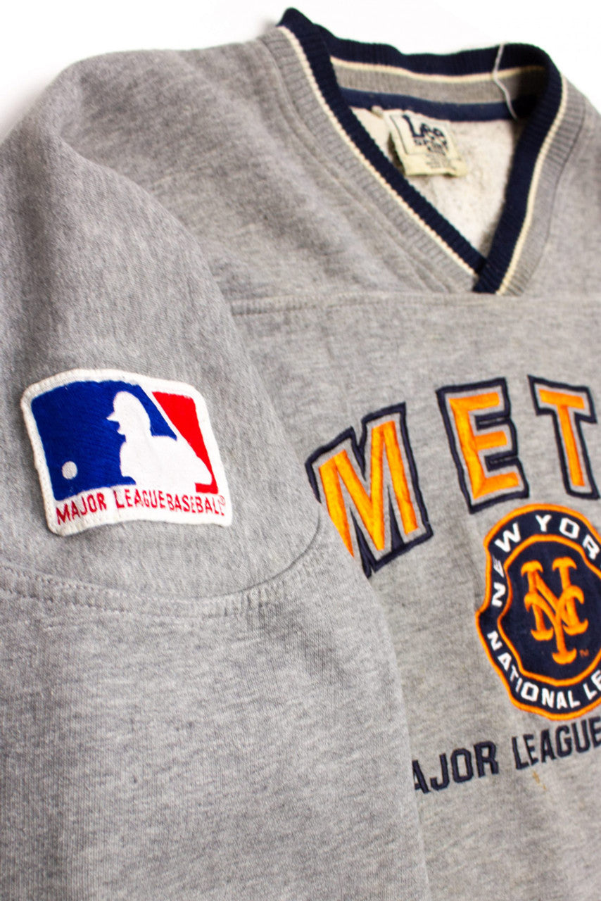 Vintage New York Mets V-Neck Sweatshirt (1990s)